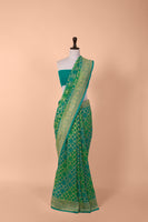 Handwoven Green Georgette Saree