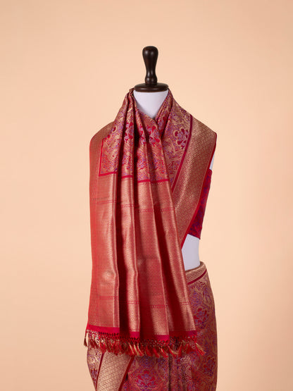 Handwoven Red Silk Saree