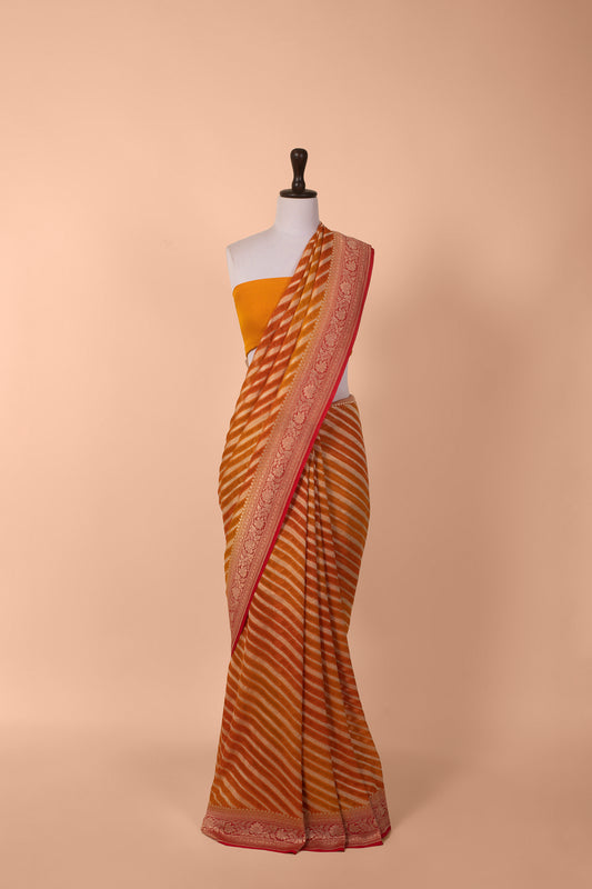 Handwoven Multicolor Georgette Saree