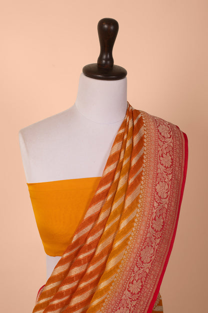 Handwoven Multicolor Georgette Saree