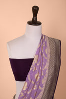 Handwoven Purple Georgette Saree