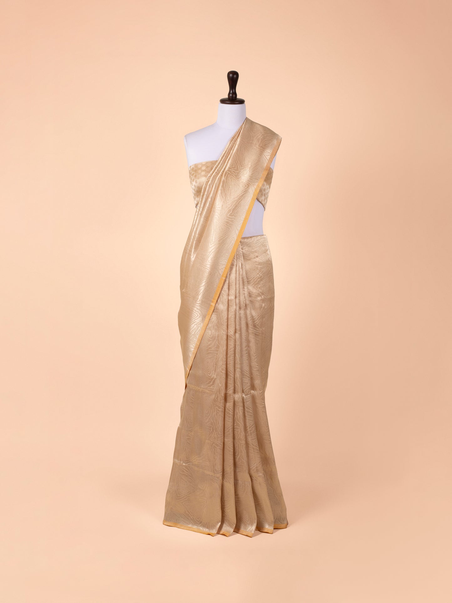 Handwoven Tussar Satin Silk Saree