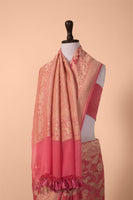 Handwoven Pink Georgette Saree