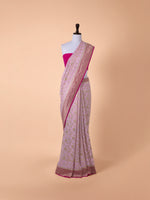 Handwoven Mauve Georgette Saree