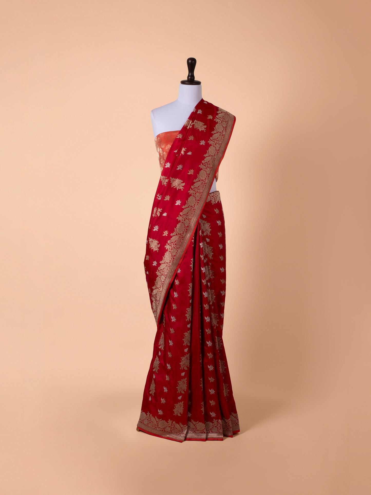 Handwoven Red Silk Saree