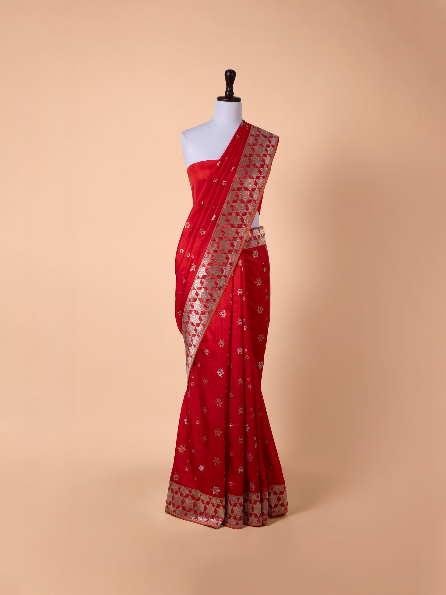 Handwoven Red Silk Saree