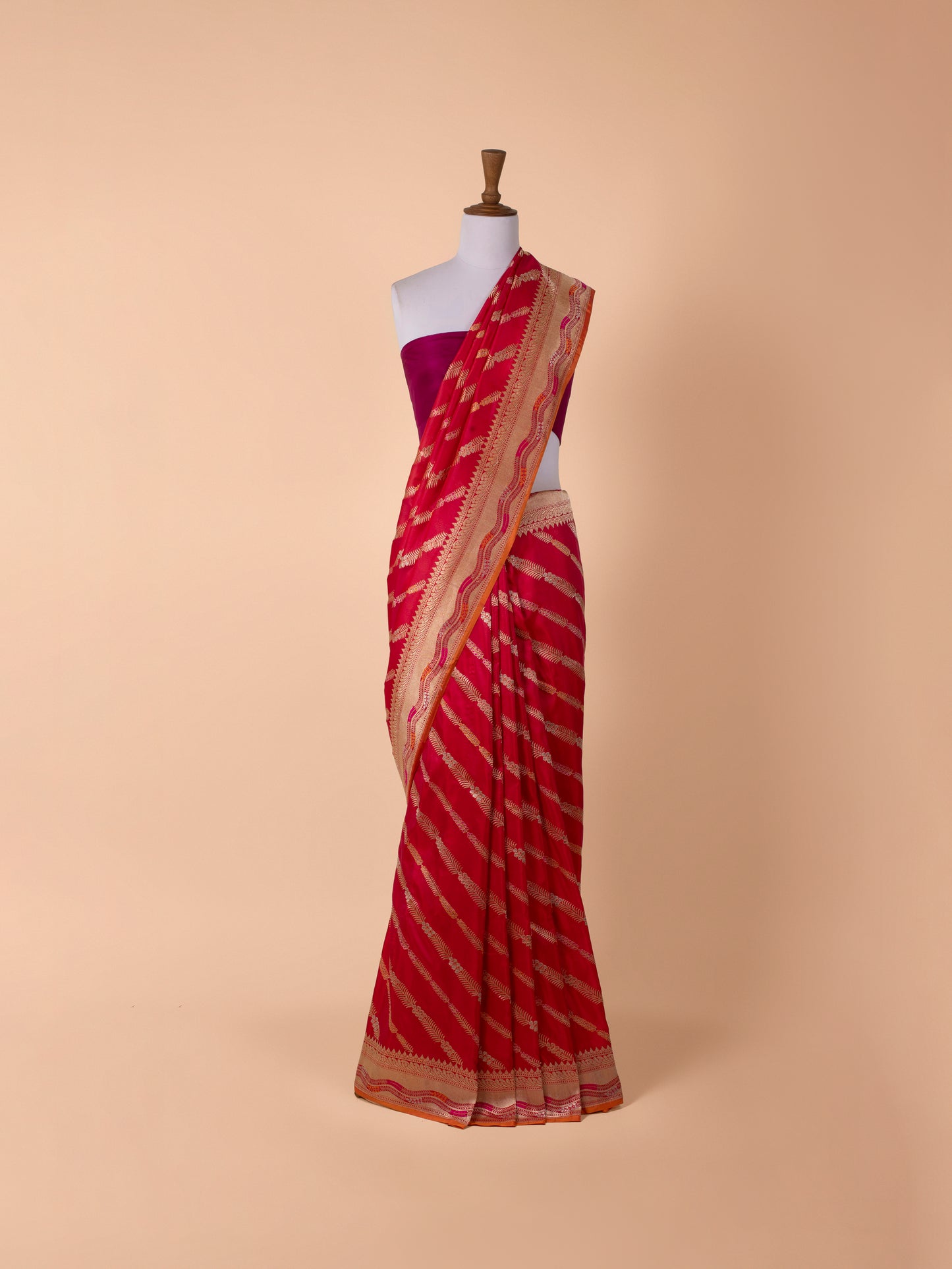 Handwoven Red Silk Saree