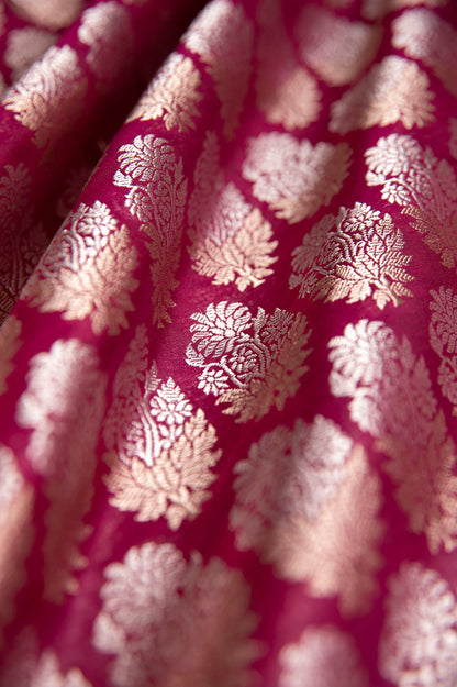 Handwoven Magenta Silk Fabric