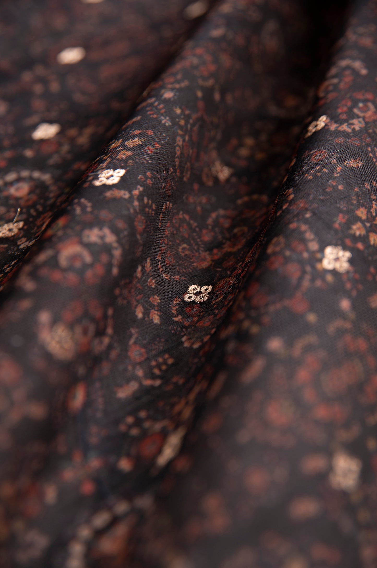 Handwoven Black Organza Fabric