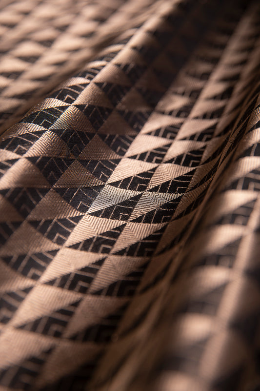 Handwoven Black Silk Fabric