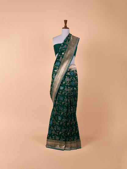 Handwoven Green Silk Saree