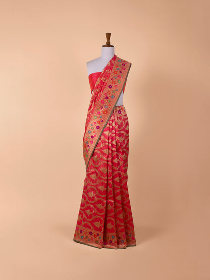 Handwoven Pink Silk Saree