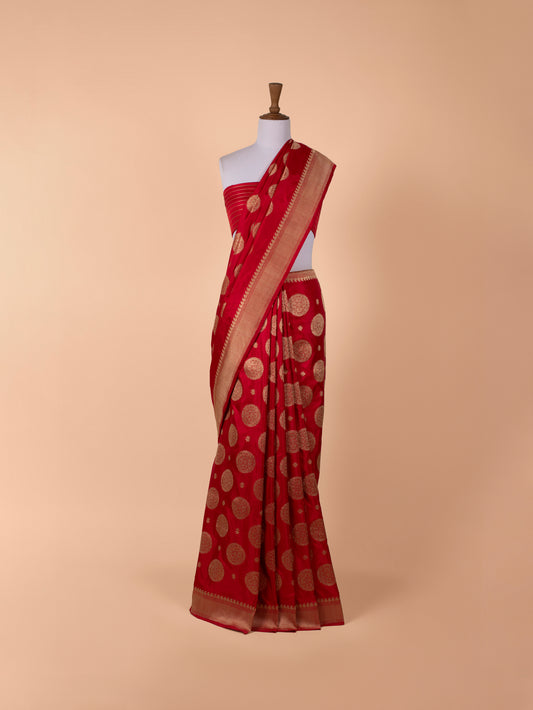 Handwoven Red Silk Saree