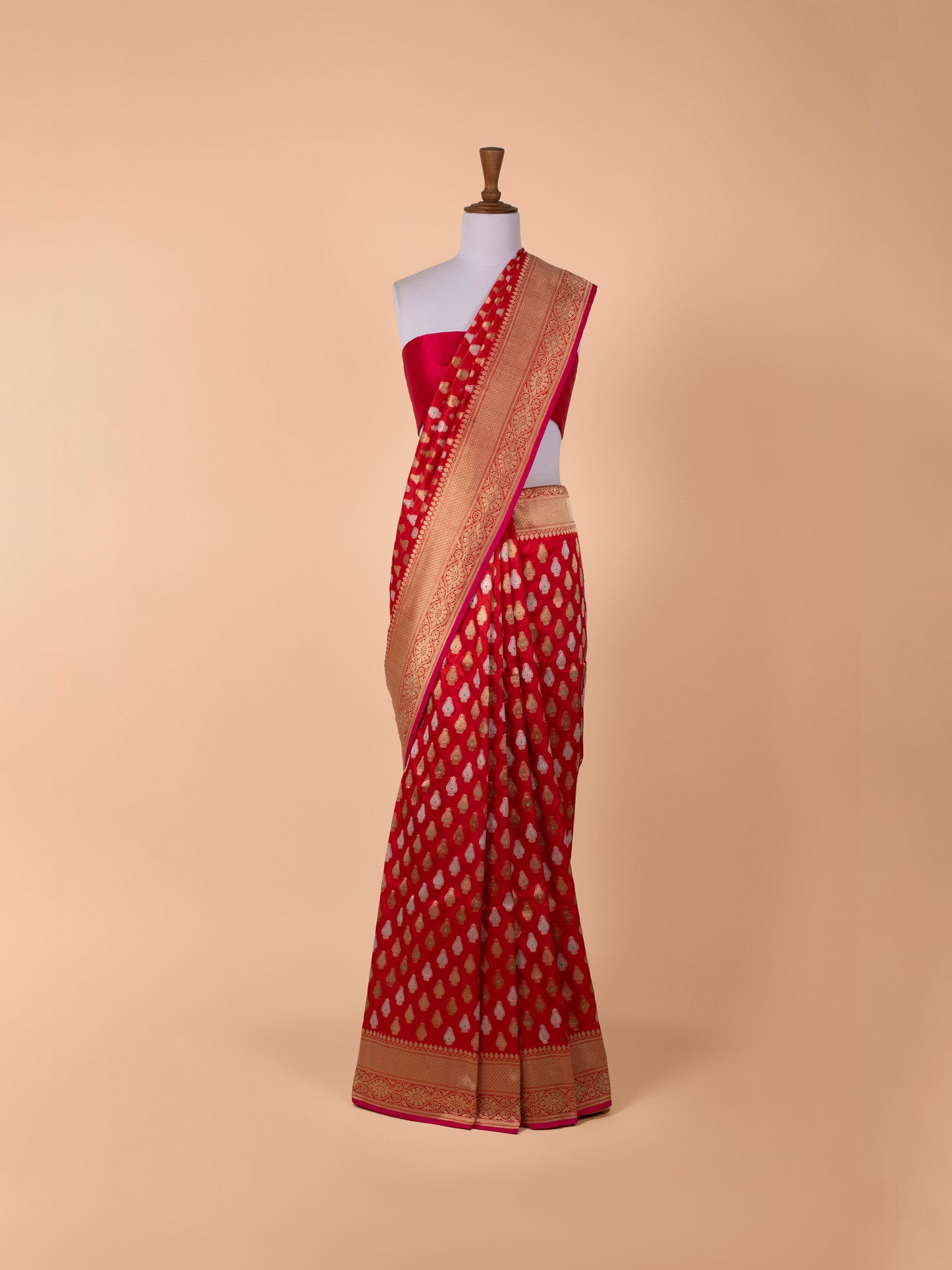 Handwoven Red Silk Saree