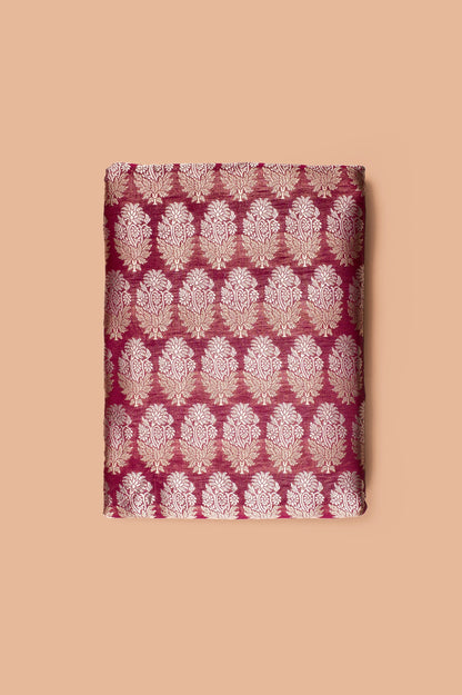 Handwoven Magenta Silk Fabric