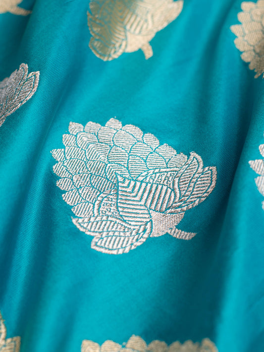 Handwoven Sea Green Georgette Fabric