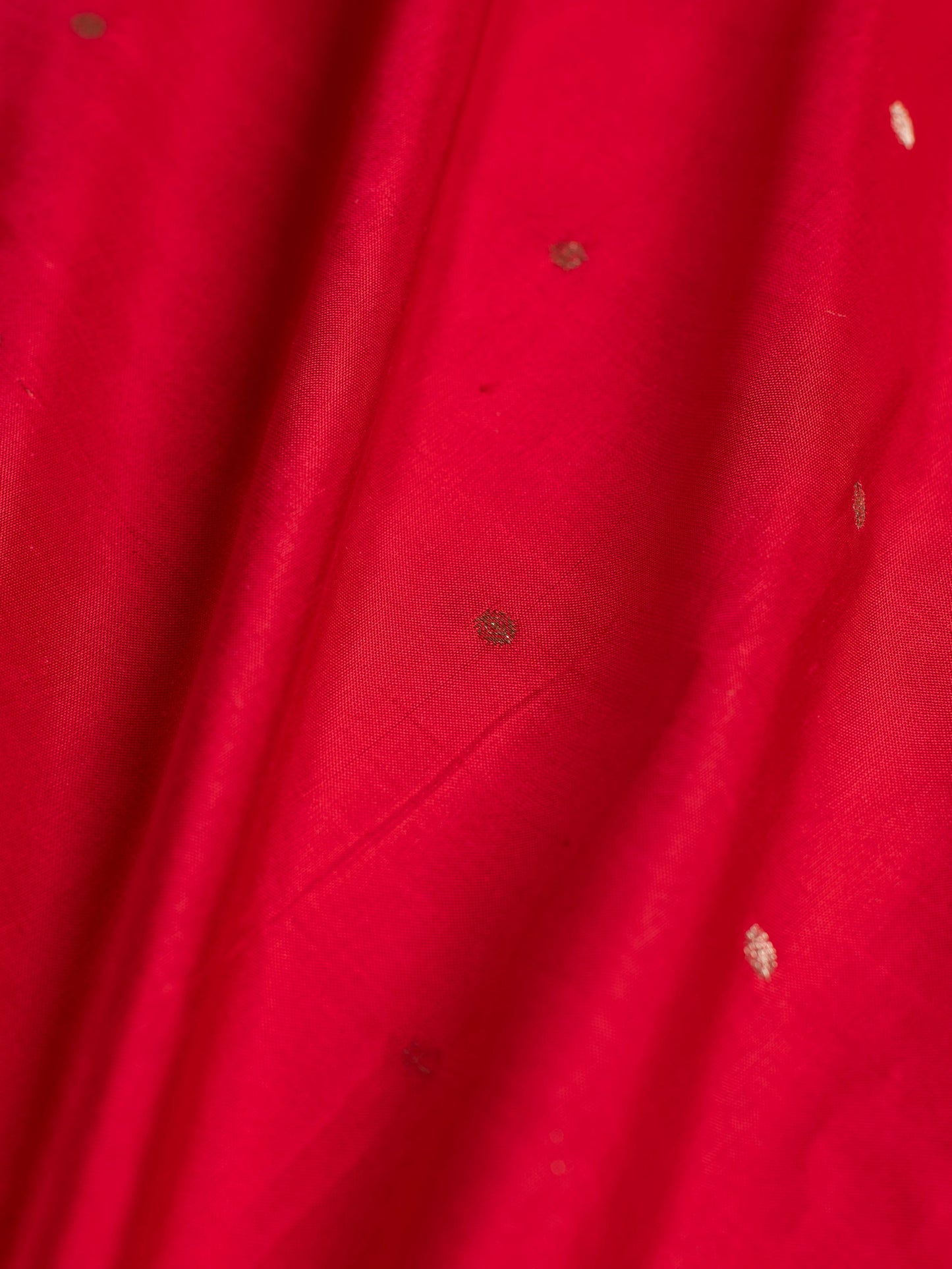 Handwoven Red Silk Fabric