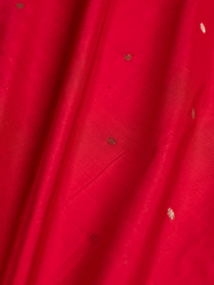 Handwoven Red Silk Fabric