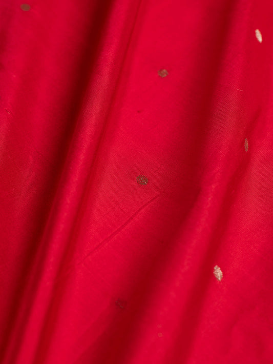 Handwoven Red Silk Fabric