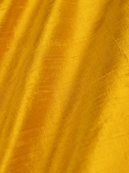 Handwoven Yellow Tussar Silk Blouse Fabric