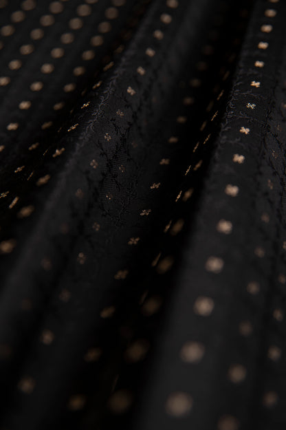 Handwoven Black Silk Fabric