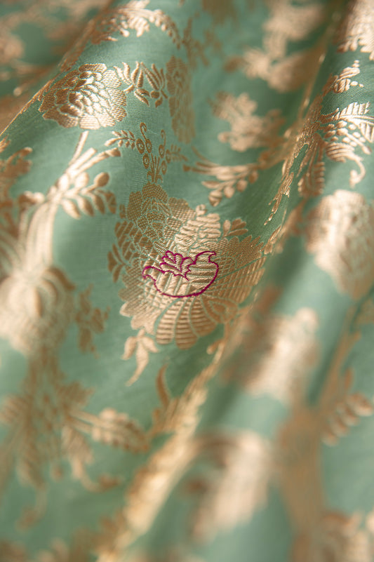 Handwoven Green Silk Fabric