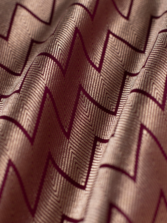 Handwoven Garnet Silk Fabric