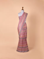 Handwoven Pink Silk Saree