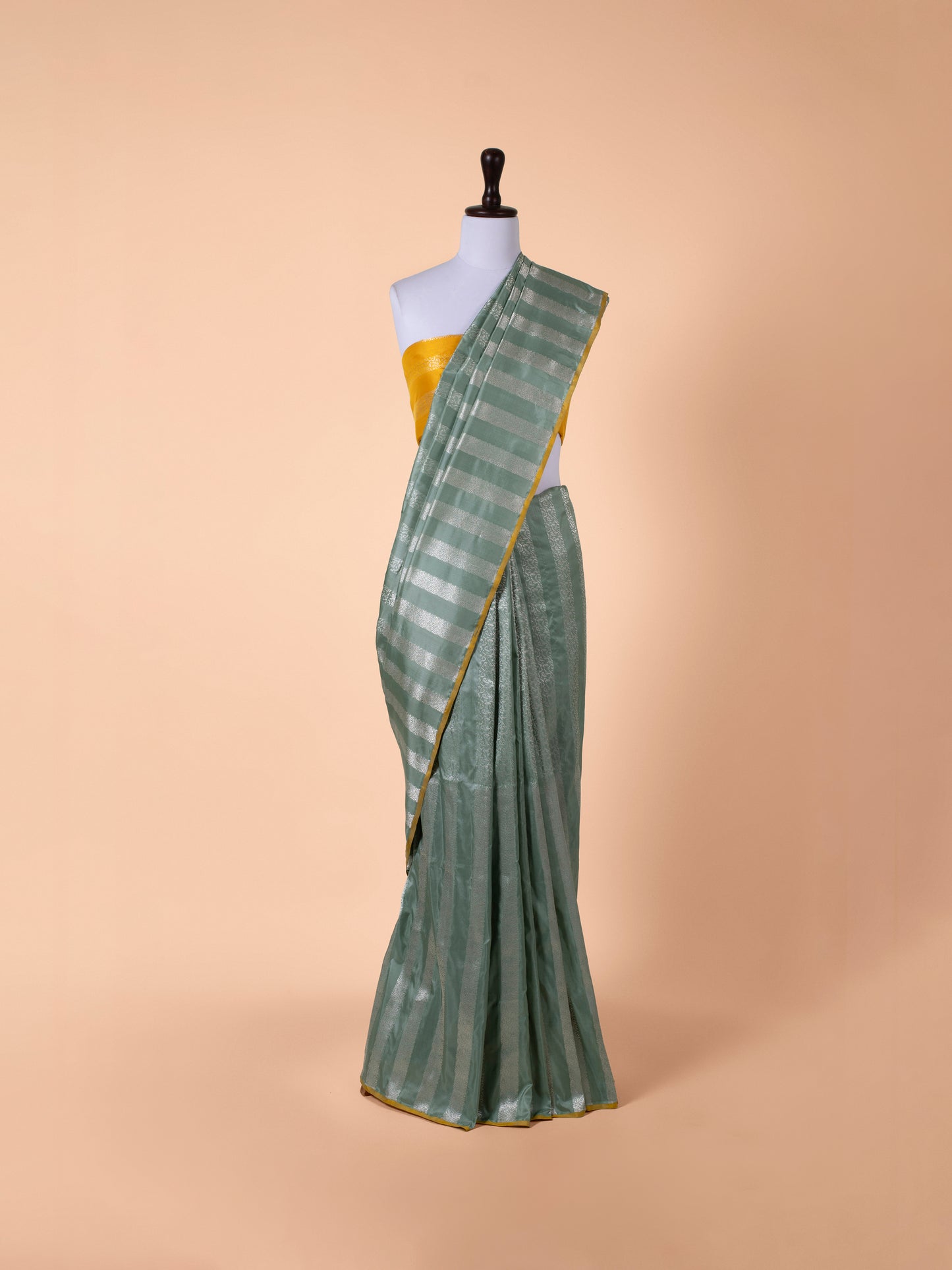 Handwoven Sea Green Silk Saree