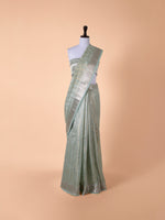 Handwoven Turquoise Blue Silk Saree