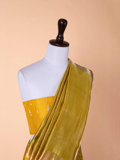 Handwoven Mustard Silk Saree