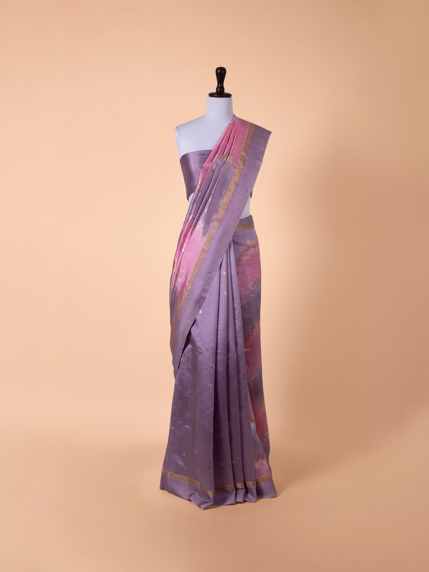 Handwoven Purple Silk Saree