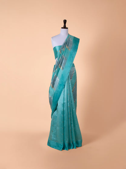 Handwoven Sea Green Silk Saree