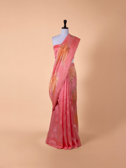 Handwoven Pink Silk Saree