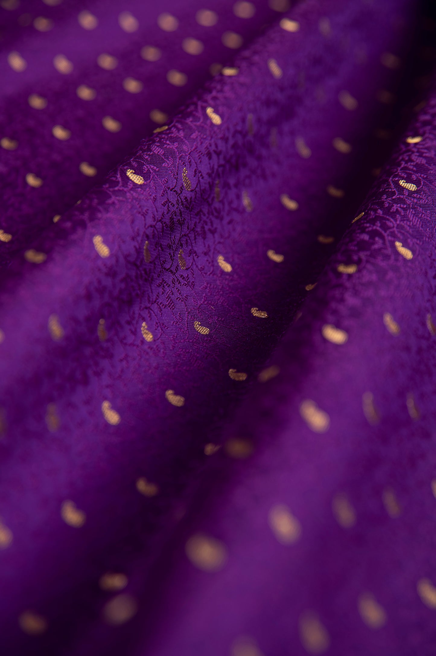 Handwoven Purple Silk Fabric