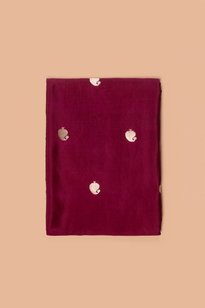 Handwoven Garnet Silk Fabric