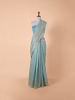 Handwoven Sea Green Organza Saree