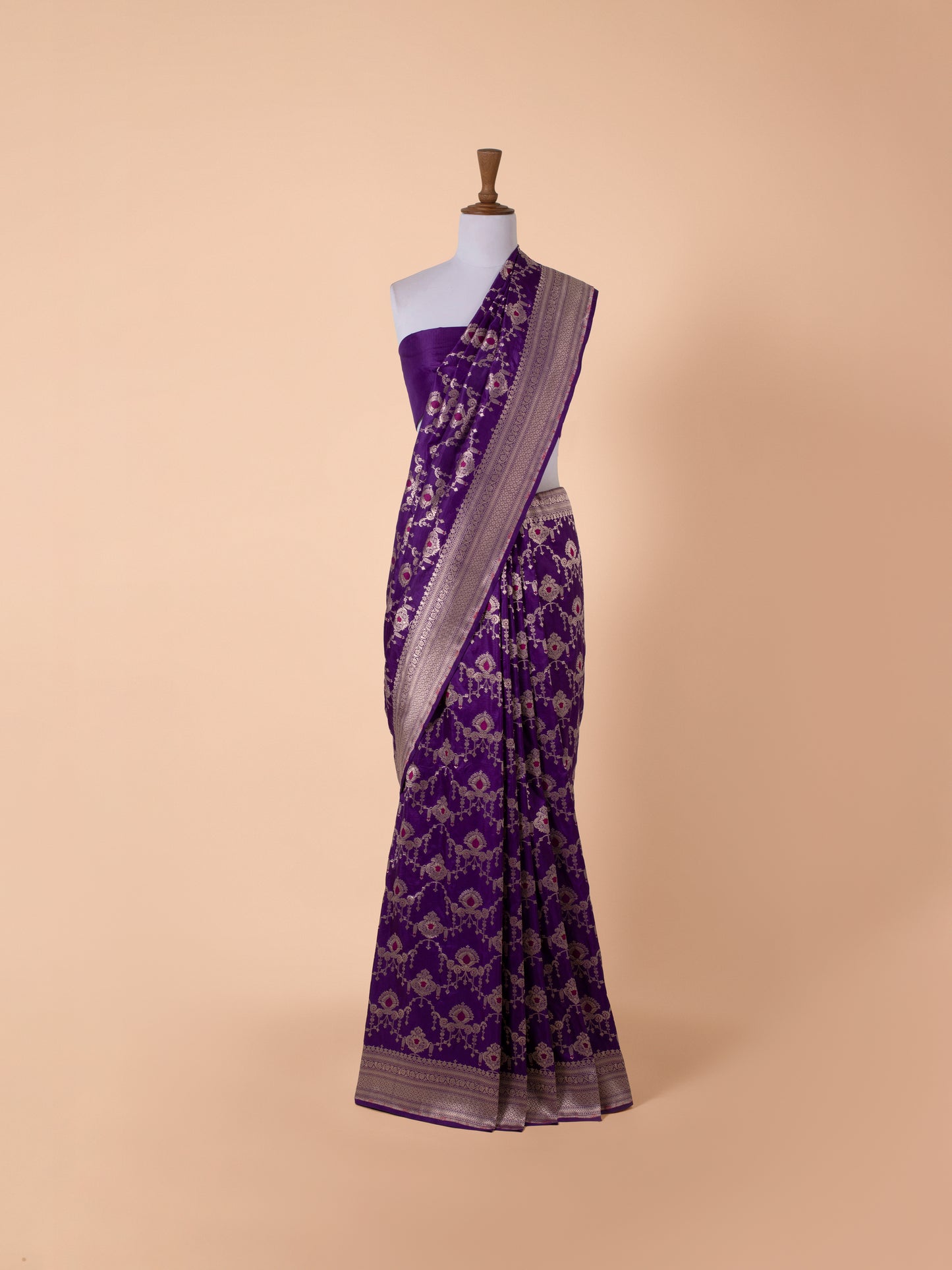 Handwoven Purple Silk Saree