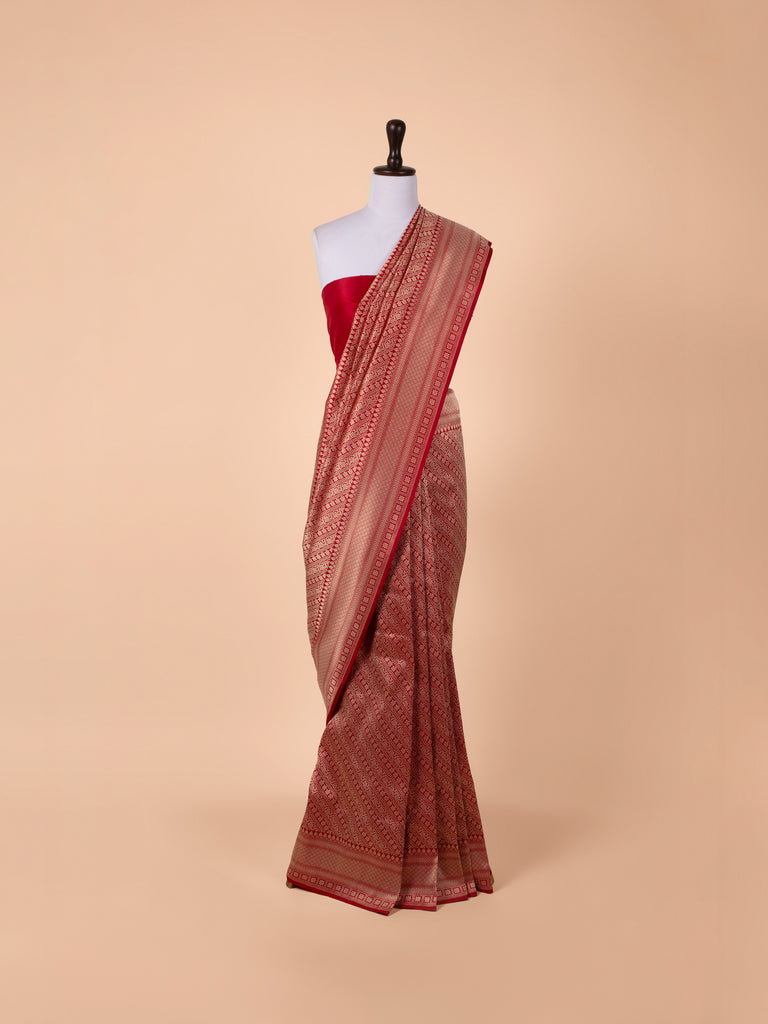 Handwoven Red Silk Saree