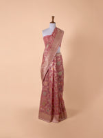 Handwoven Pink Organza Saree