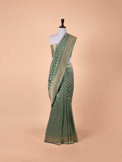 Handwoven Green Silk Saree