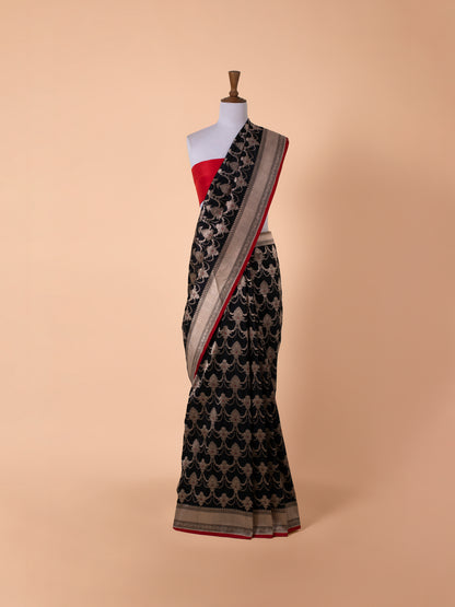 Handwoven Black Silk Saree