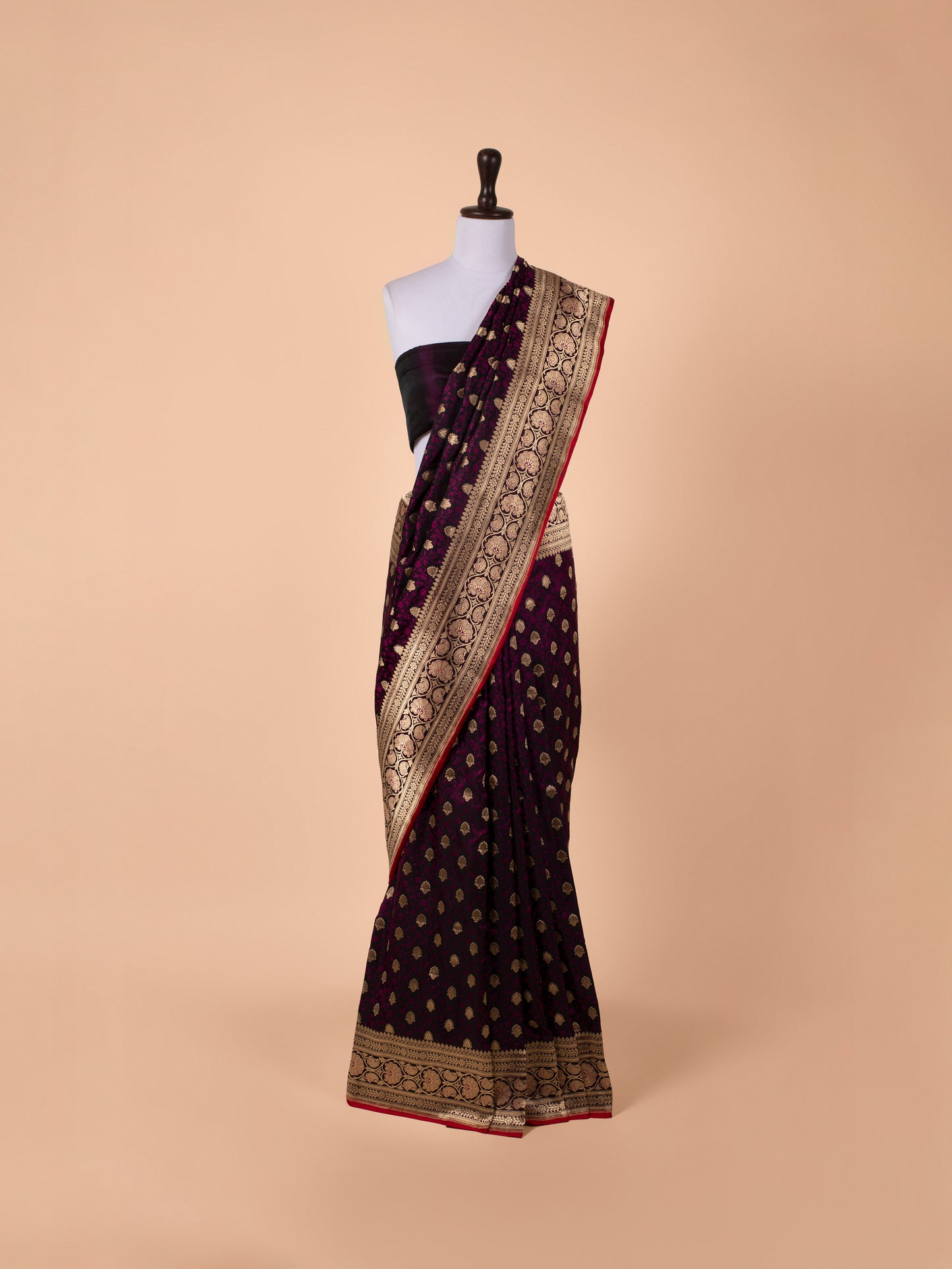 Handwoven Black Silk Saree