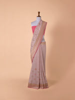 Handwoven Pink Georgette Saree
