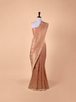 Handwoven Peach Silk Saree