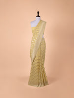 Handwoven Yellow Georgette Saree