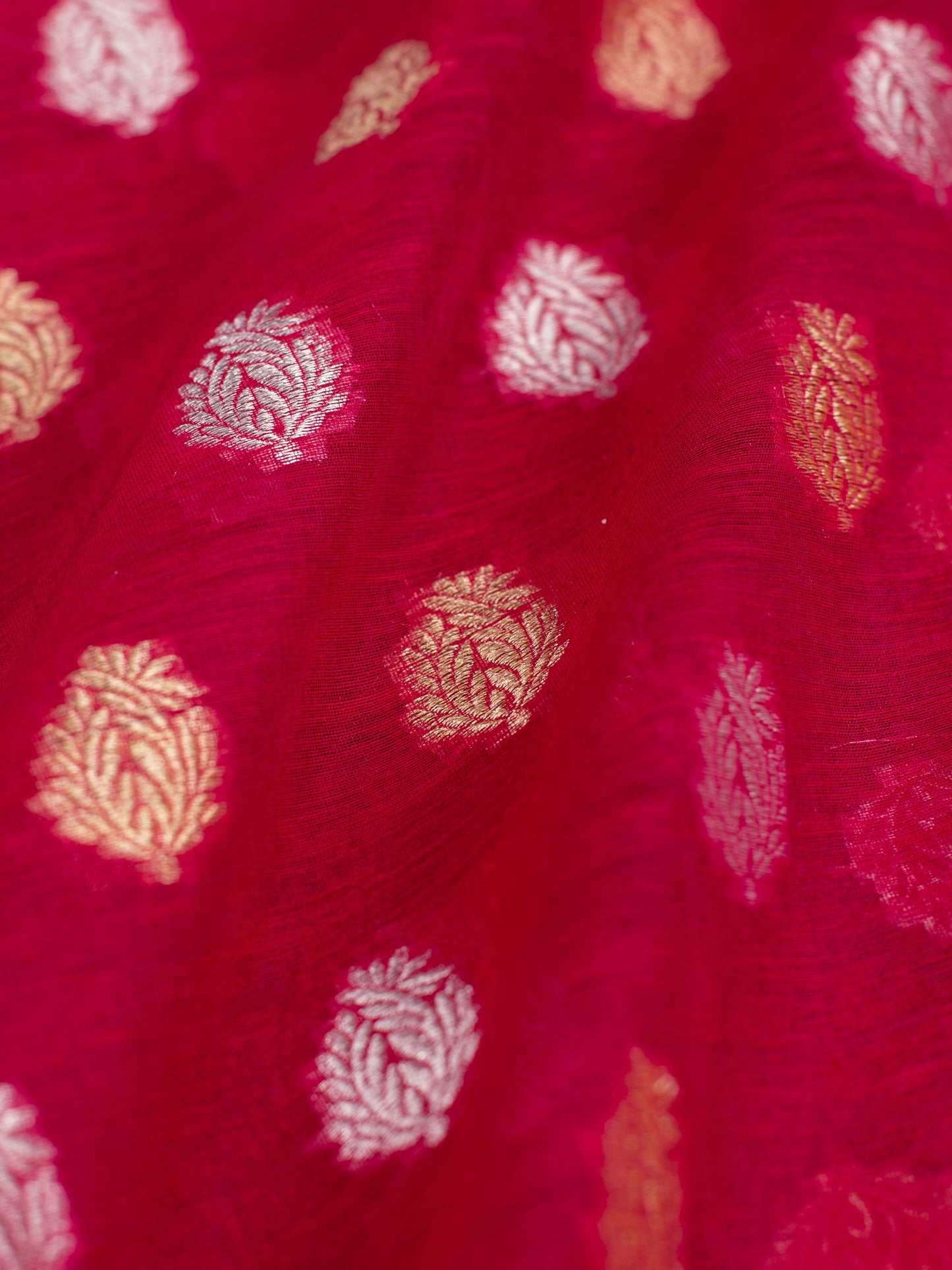 Handwoven Rani Pink Cotton Blouse Fabric