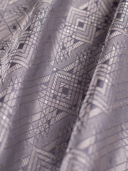 Handwoven Grey Silk Blouse Fabric