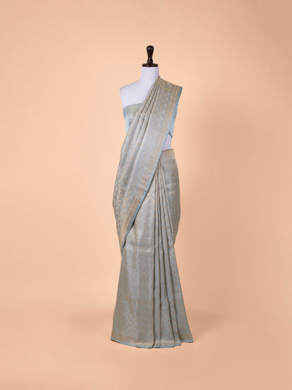 Handwoven Grey Silk Saree