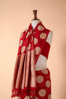 Kajol in Handwoven Red Georgette Saree